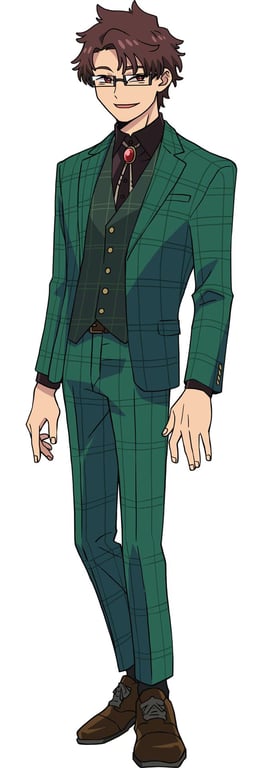 Scum of the Brave anime character design for Ongakuya Ishinoh