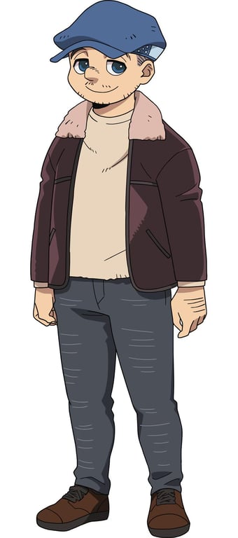 Scum of the Brave anime character design for Moguri no Maruta