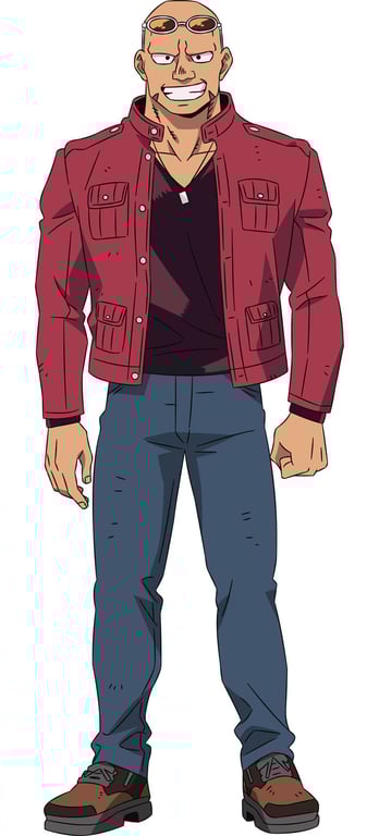 Scum of the Brave anime character design for Salt Joe