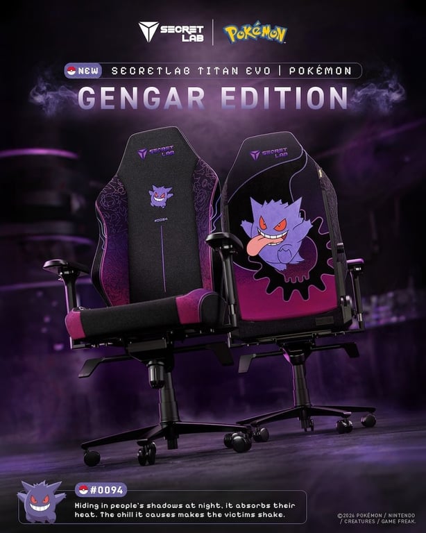 Secretlab Pokémon Collection Gengar Edition