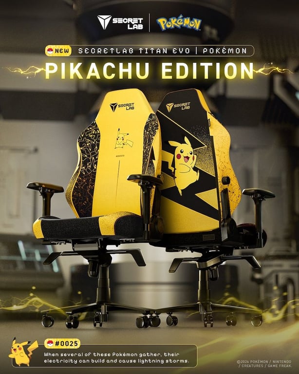 Secretlab Pokémon Collection Pikachu Edition