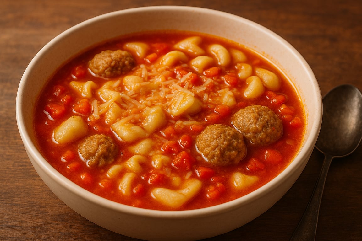 Easy Cheese Tortellini & Meatball Soup – A Family Favorite