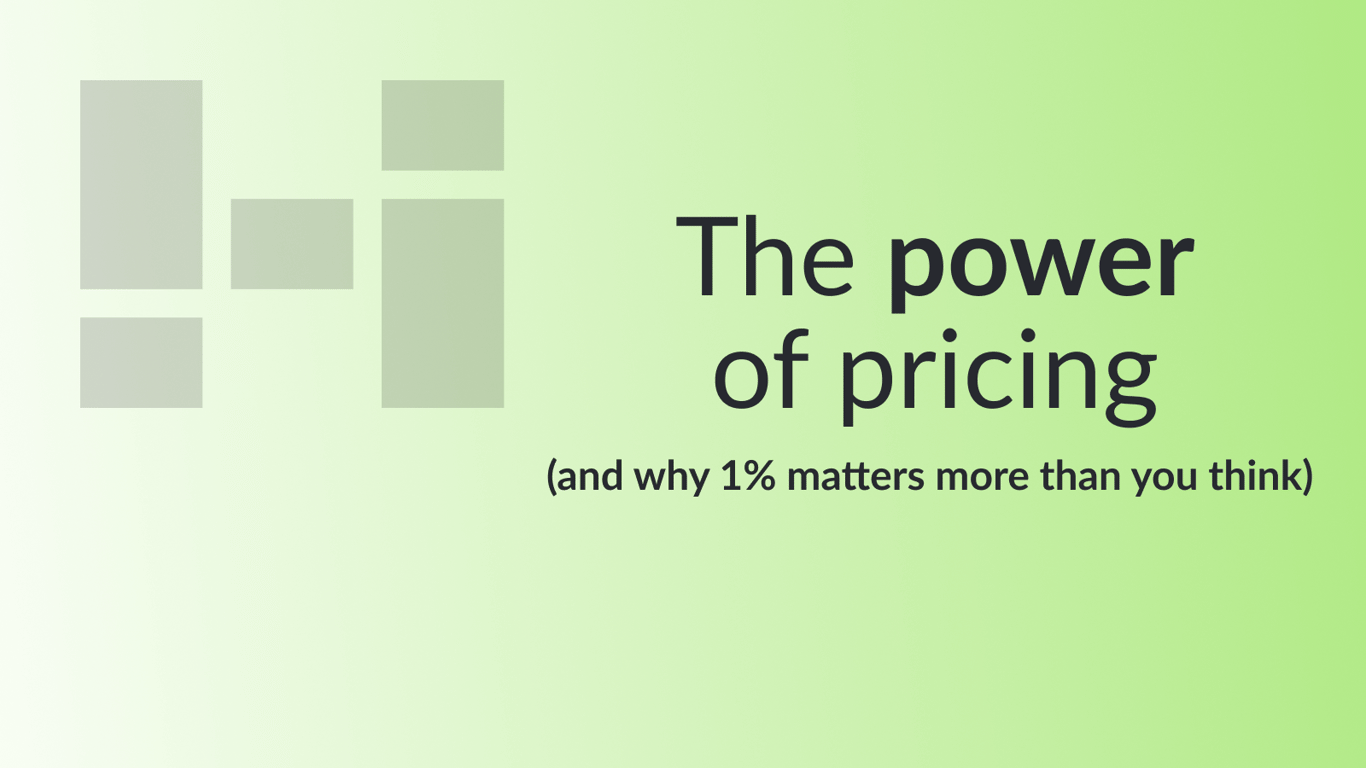 The importance of pricing