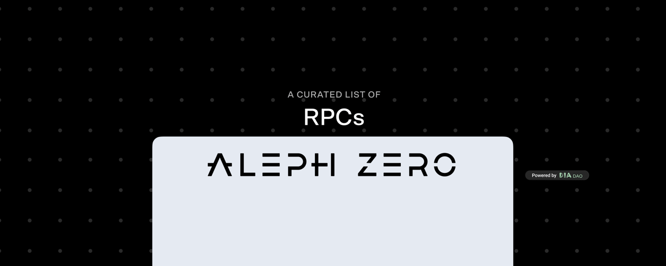 Aleph Zero RPCs
