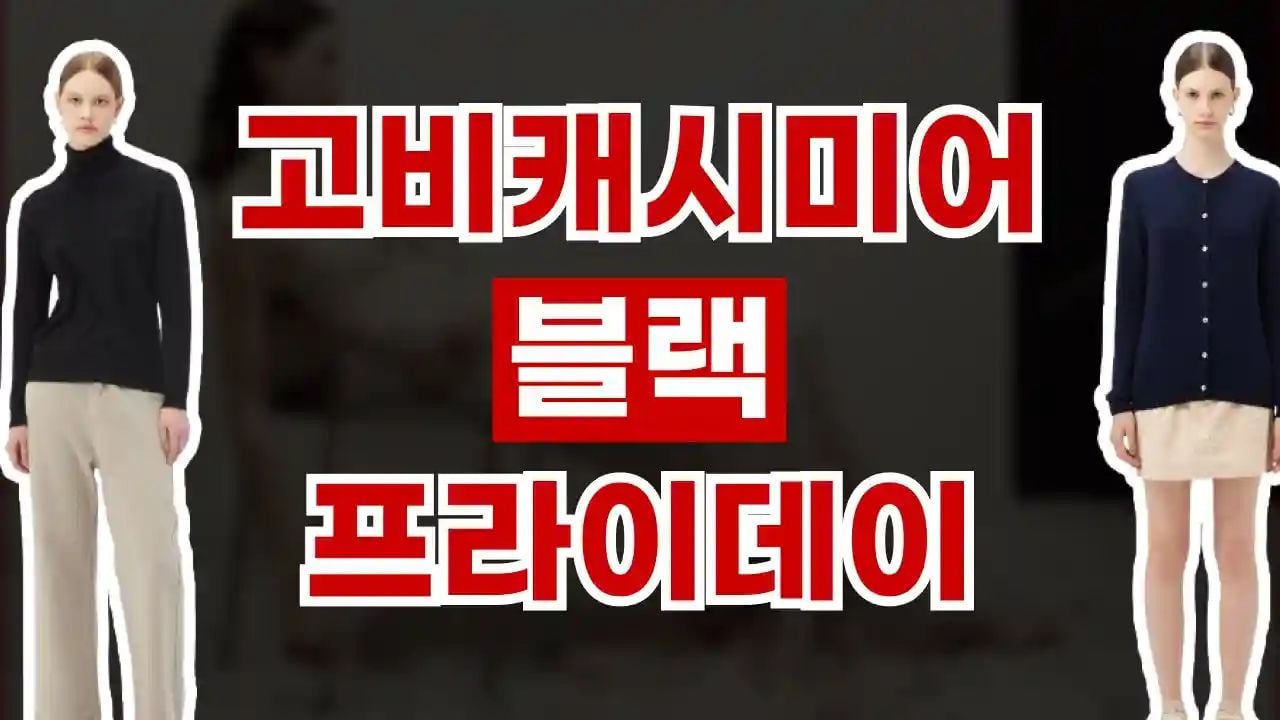 고비캐시미어 블랙프라이데이 최대 60% 할인