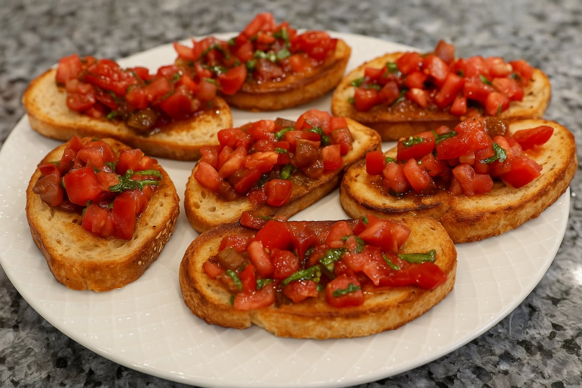 Heirloom Tomato & Basil Bruschetta