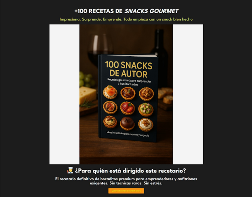 +100 RECETAS DE SNACKS GOURMET 
