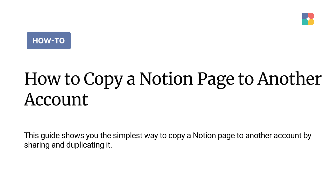 How to Copy a Notion Page to Another Account (Easiest Way)