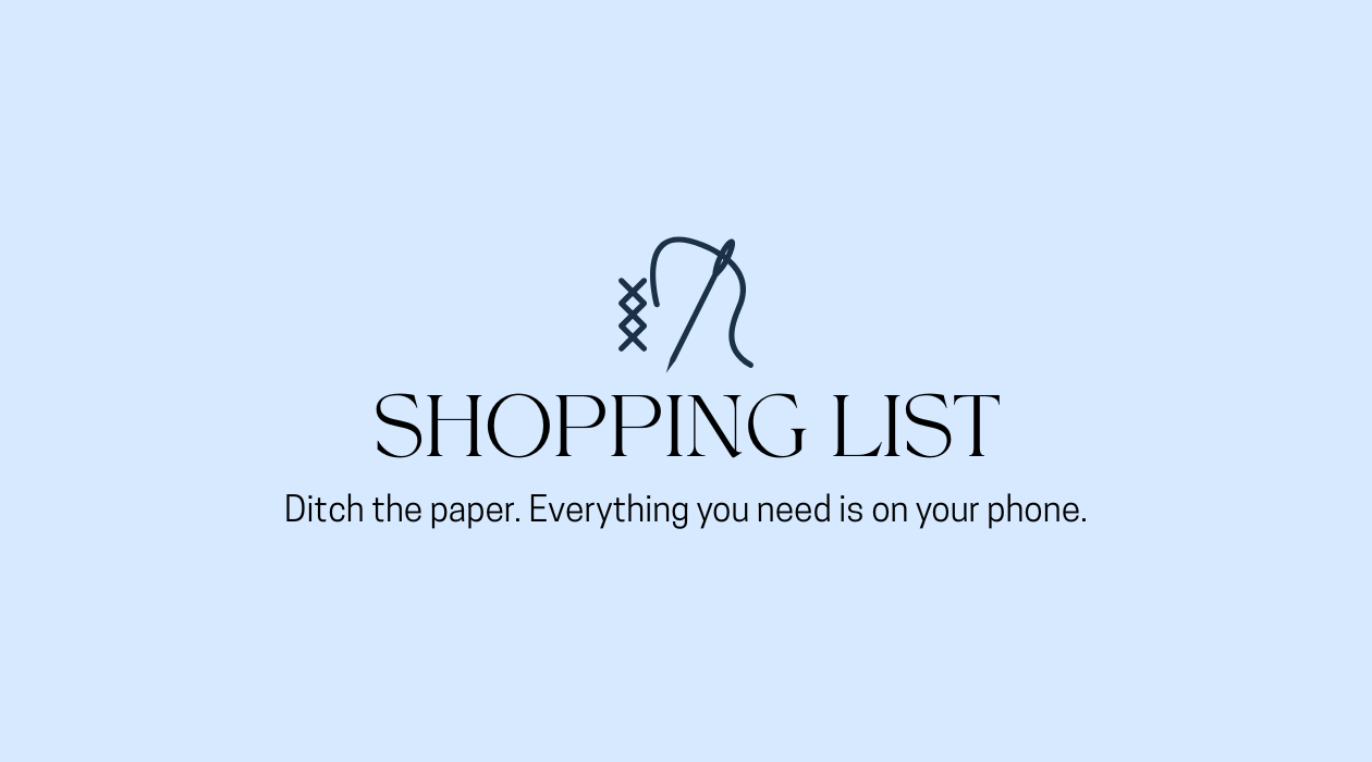 Ditch the Paper: Use Shopping List