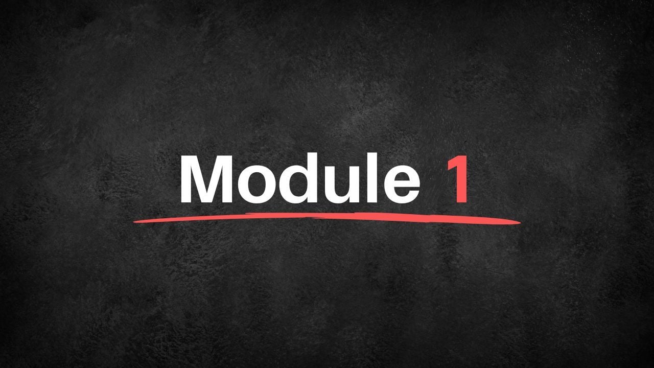 Module 1 I Taking stocks