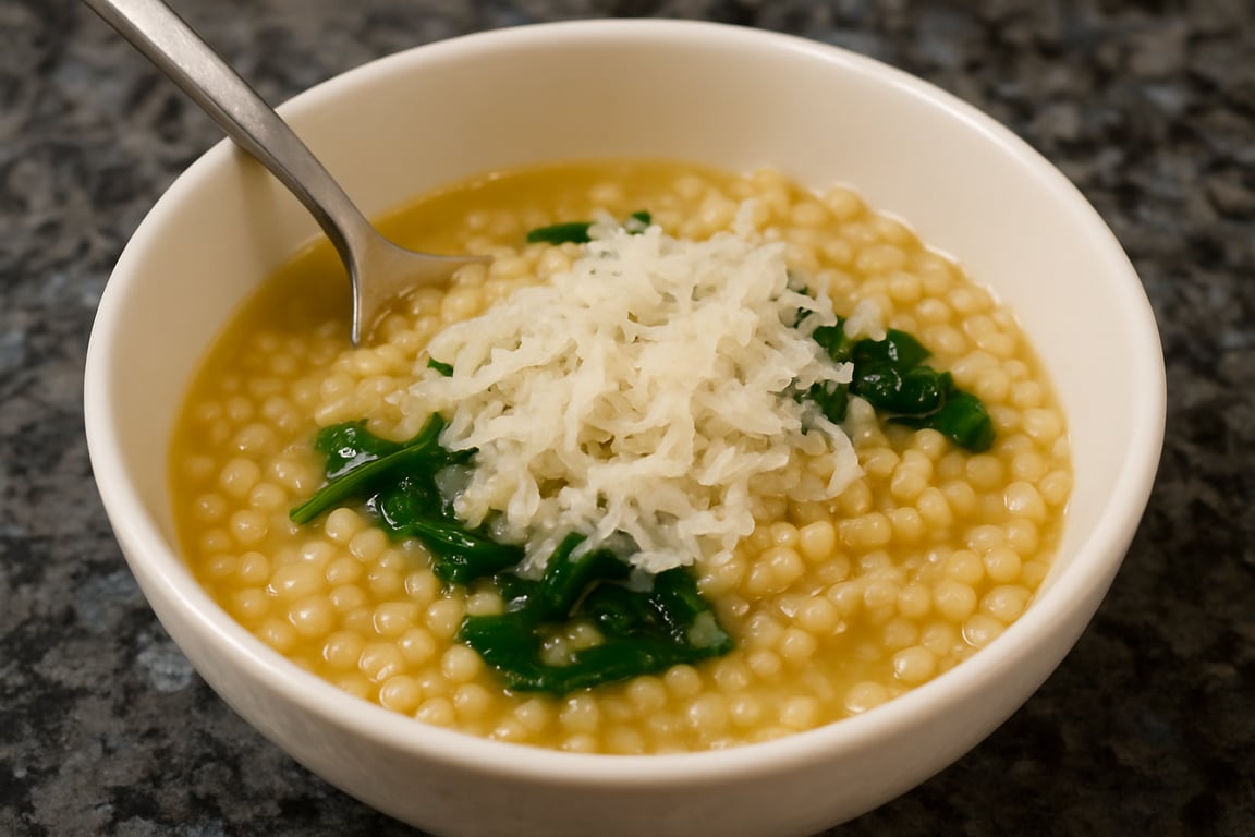 Pastina with Liquid Gold | Comforting Acini di Pepe Recipe