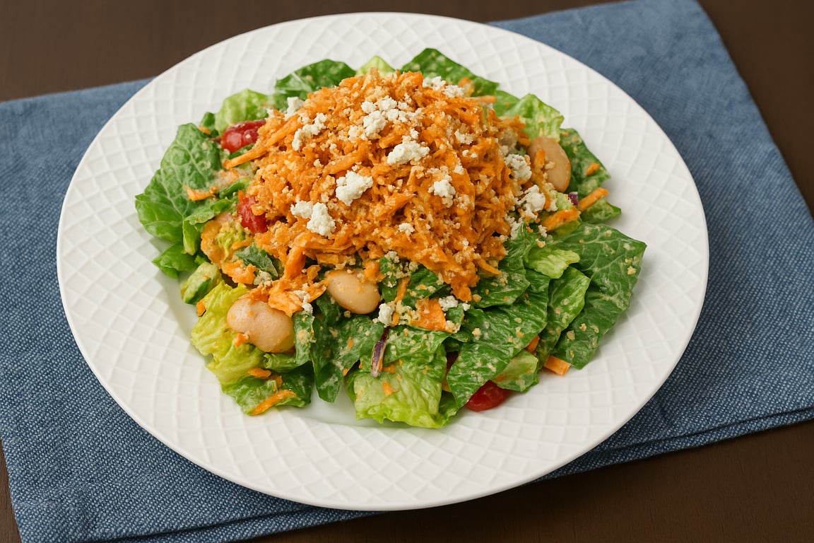 Buffalo Chicken Power Salad with Feta, Giant Corona White Beans & Apple Spice Ranch