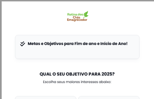 Rotina dos Chás Emagrecedores 