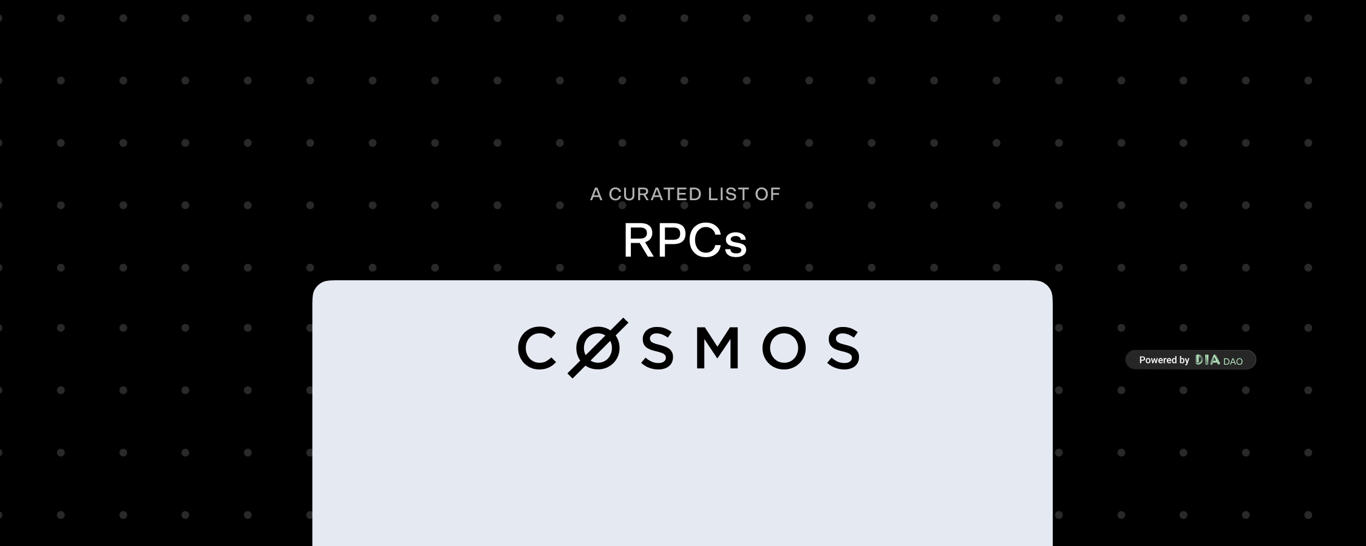 Cosmos Hub RPCs