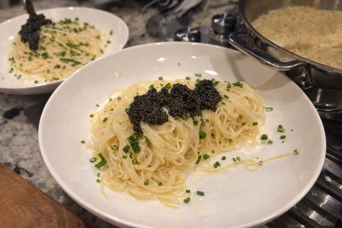 Rich Bitch Caviar Pasta | A Family Tradition to End the Holidays