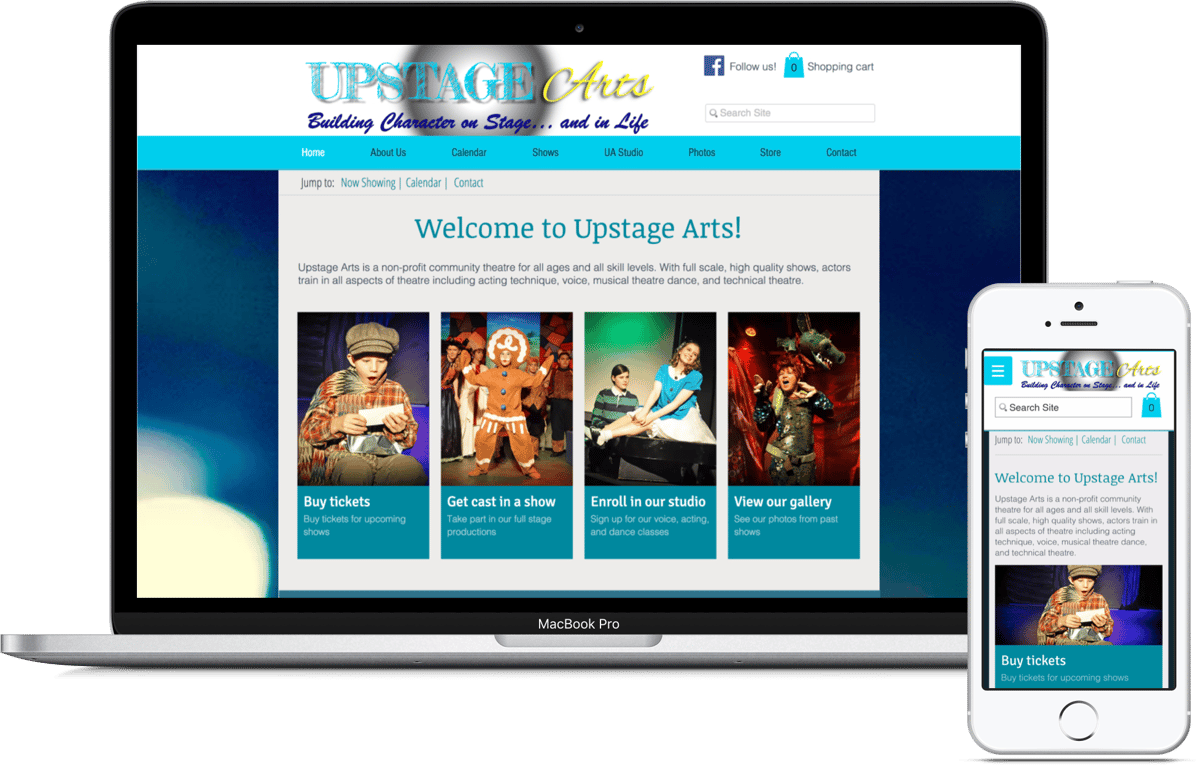 Upstage Arts website redesign