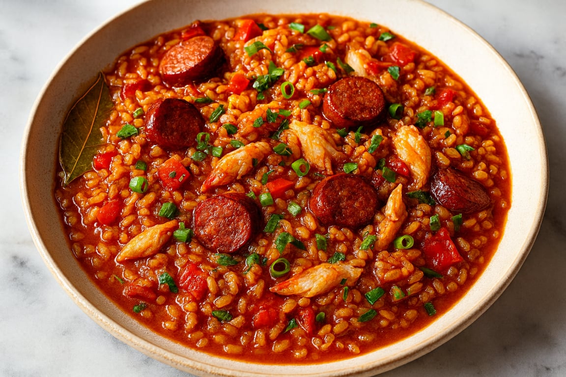 Savannah Red Rice with Kielbasa and Crab | Lowcountry Comfort Food