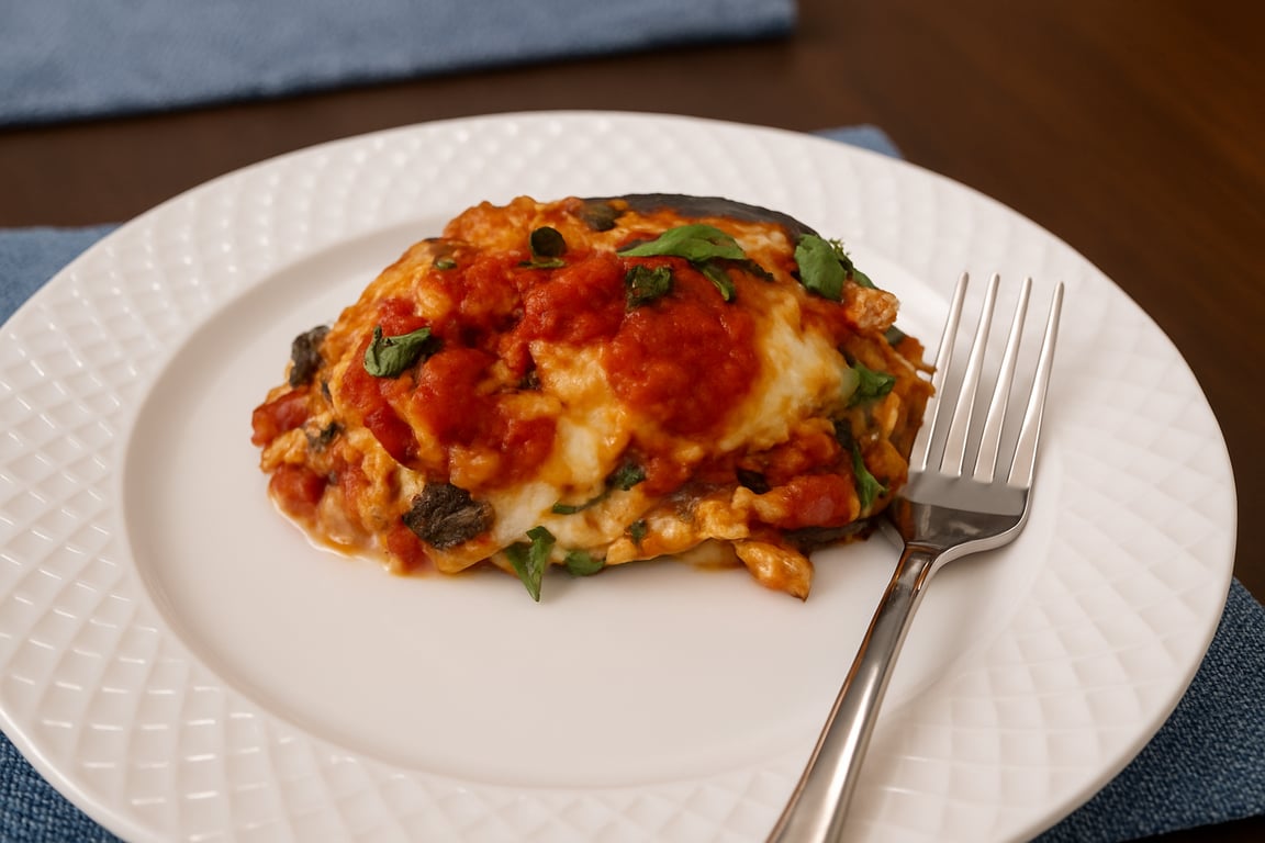 Quicker Eggplant Parmesan (Mark Bittman’s Version) with Marcella Hazan’s Tomato Sauce