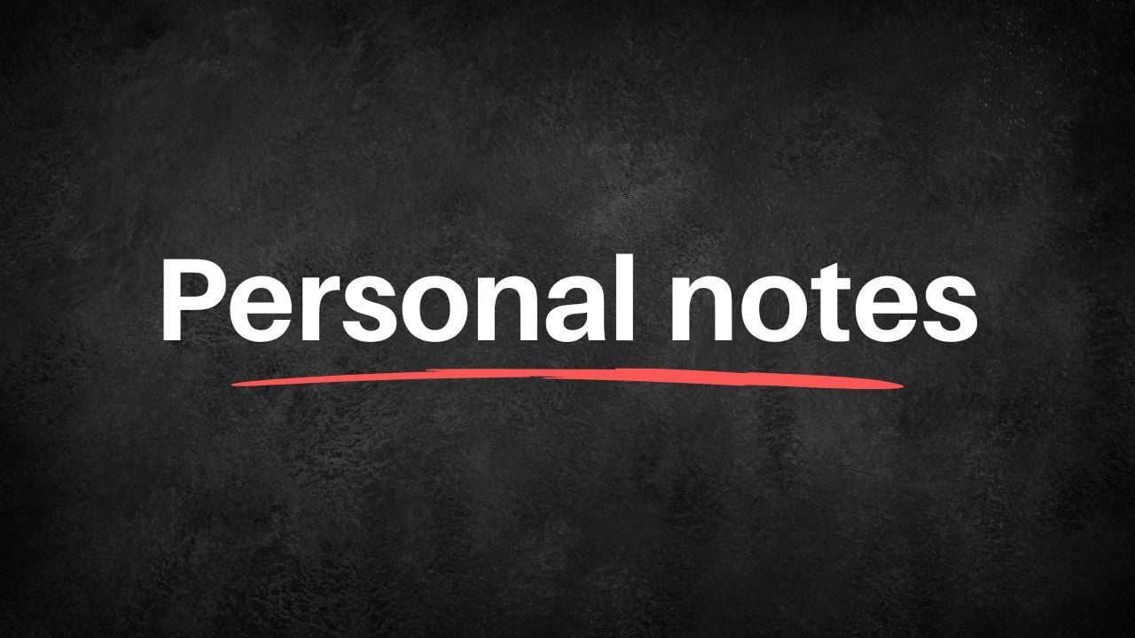 Personal notes