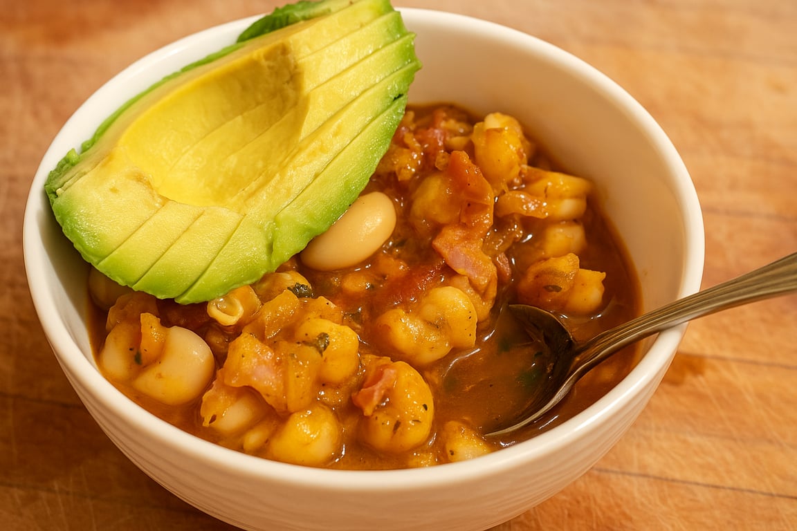Caballero Bean & Hatch Chile Skillet Hominy