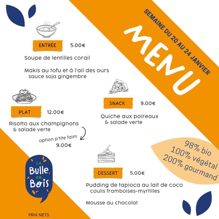 Menu - 20-24 jan 2025