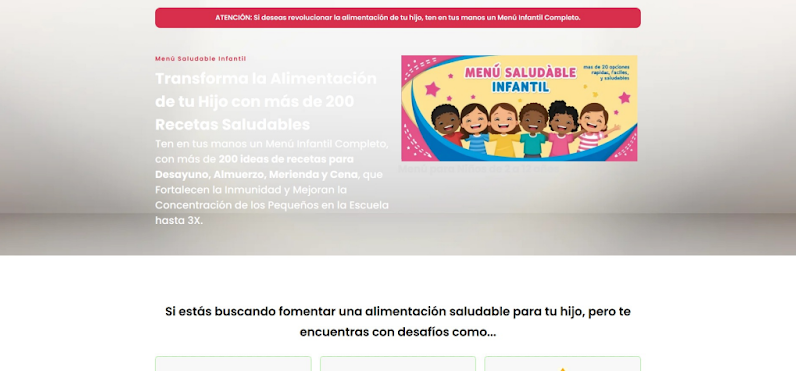 Menu Saudável Infantil