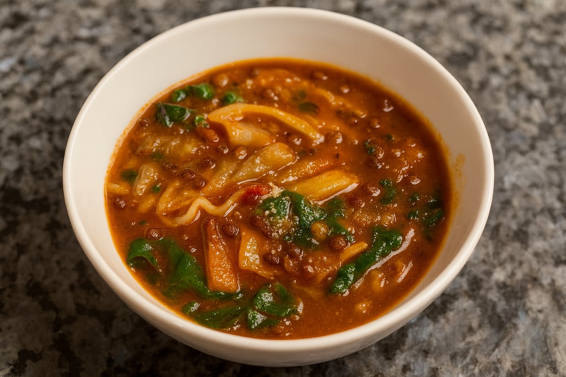 Lentil Minestrone | A Weeknight Friendly, Hearty Vegetable Soup