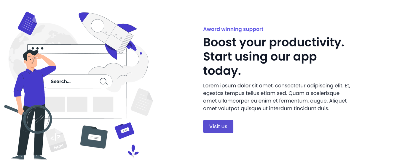 8. Full width split image