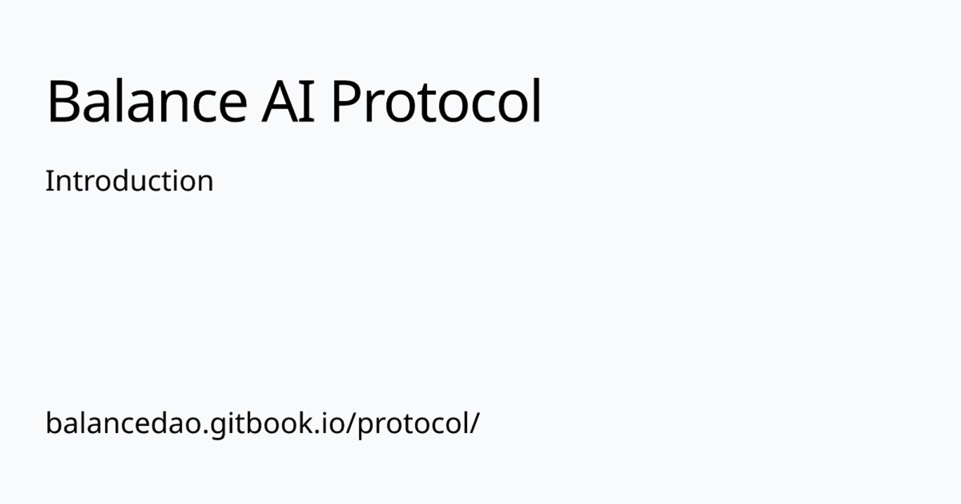 Introduction | Balance AI Protocol