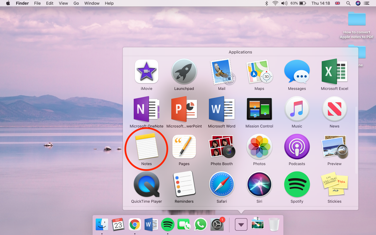 How to convert Apple notes to PDF on Mac