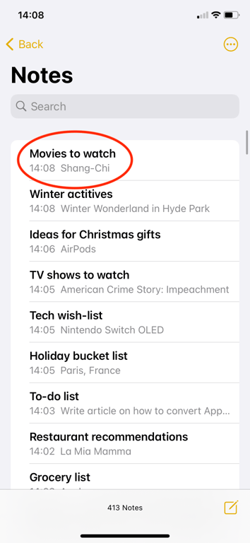 How to convert Apple Notes to PDF on iPhone