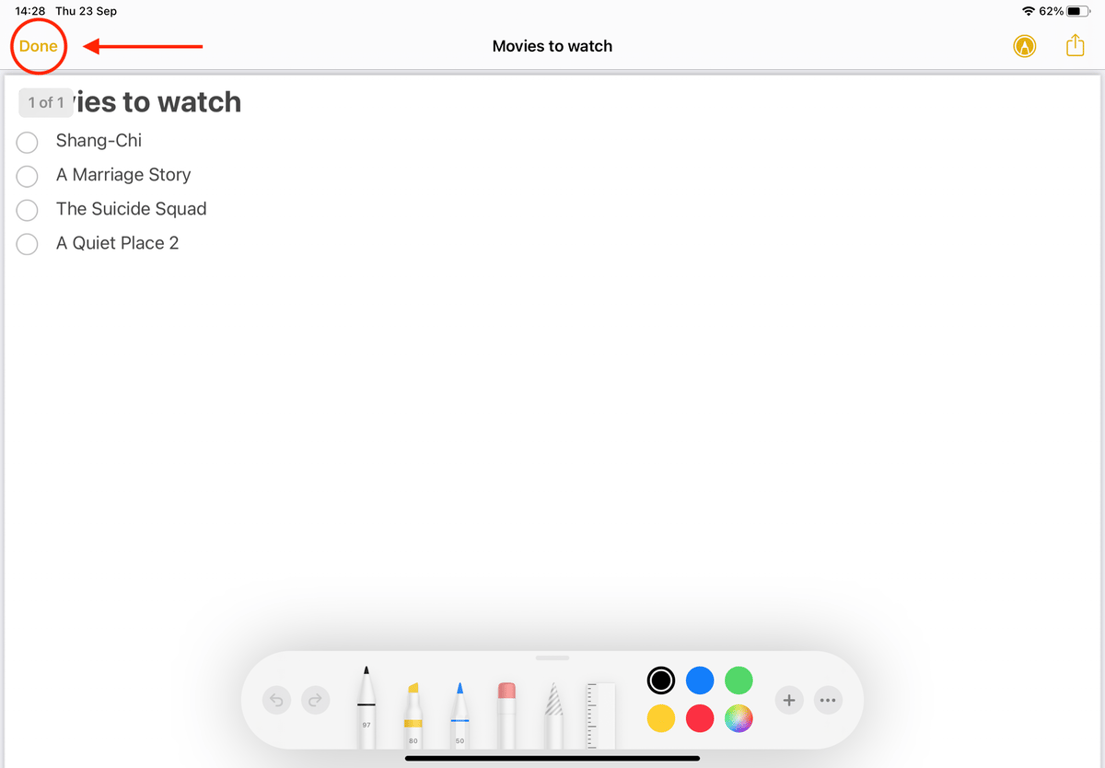 How to convert Apple Notes to PDF on iPad