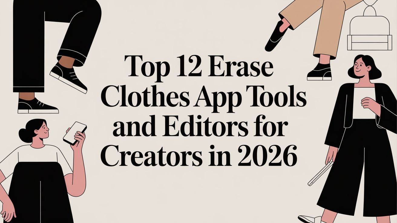 Top 12 Erase Clothes App Tools and Editors for Creators in 2026