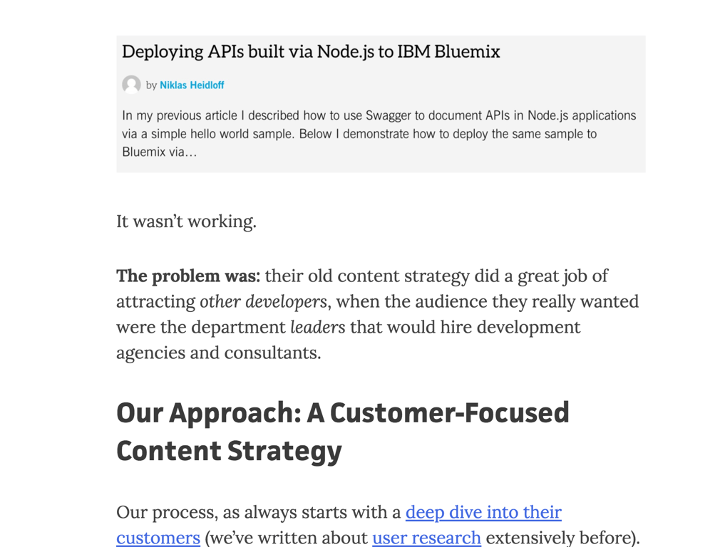 Grown & Convert screenshot: client case studies