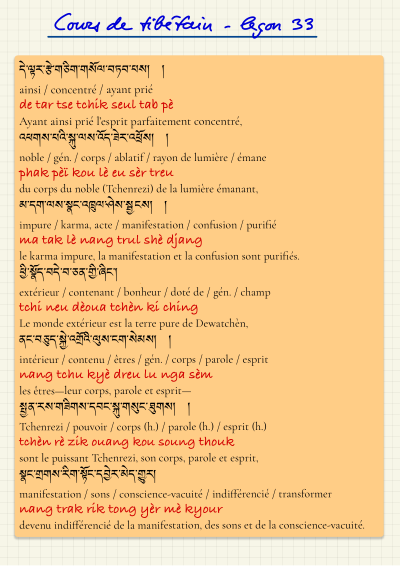 Leçon 33 — Tchenrezi 2