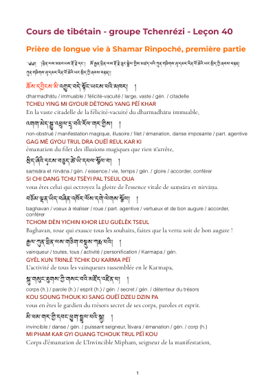 Leçon 40 — Tchenrezi 2
