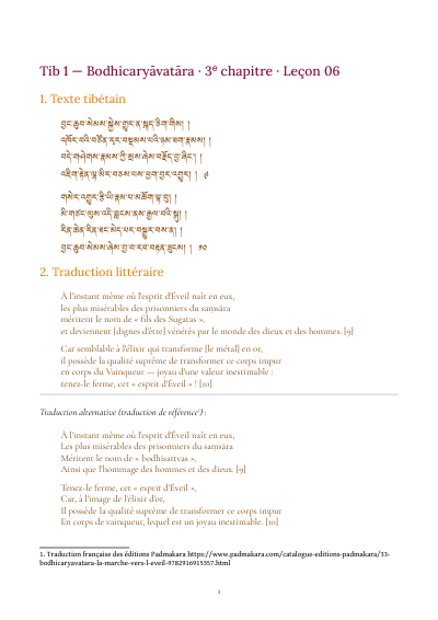 Leçon 6 — Bodhicaryavatara
