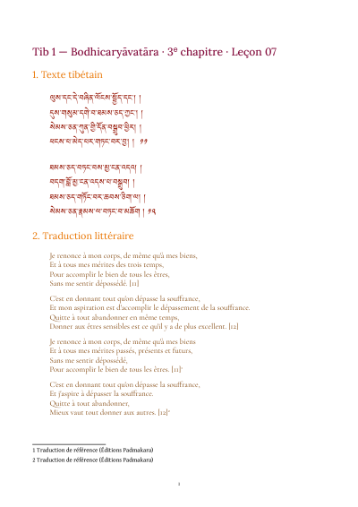 Leçon 7 — Bodhicaryavatara