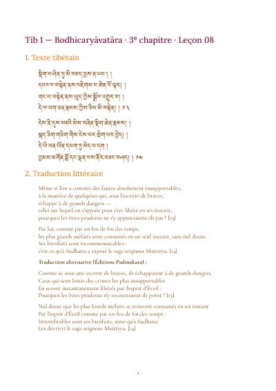 Leçon 8 — Bodhicaryavatara