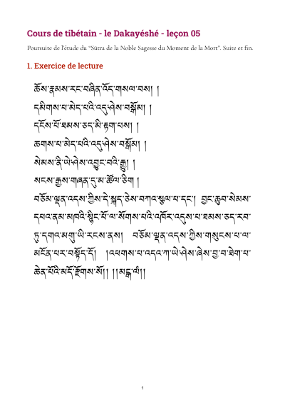 Leçon 5 — Dakayeshe