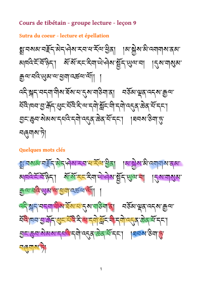 Leçon 9 — Sutra du coeur