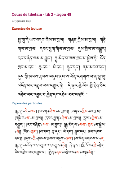 Leçon 48 — Sutra pousse de riz 2