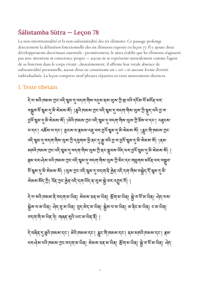 Leçon 78 — Sutra pousse de riz 3