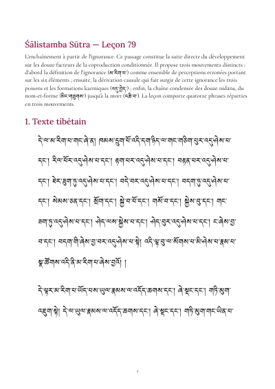 Leçon 79 — Sutra pousse de riz 3