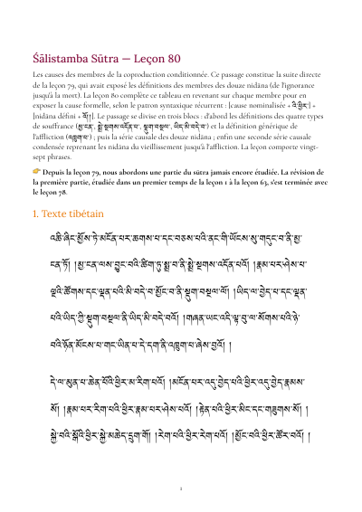 Leçon 80 — Sutra pousse de riz 3