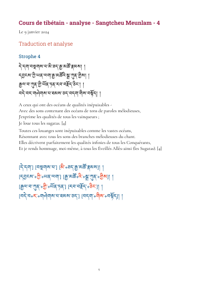 Leçon 4 — Sangtcheu meunlam 1
