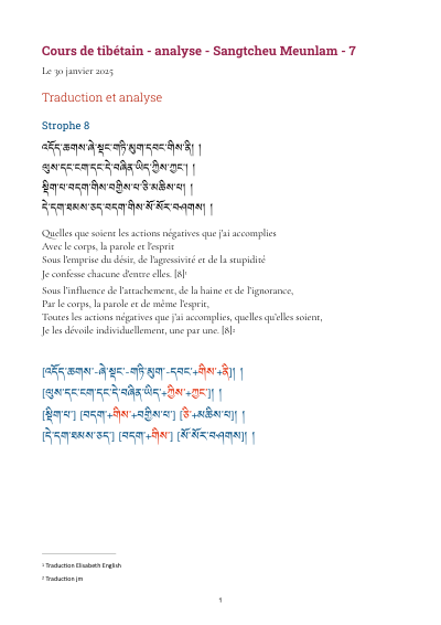 Leçon 7 — Sangtcheu meunlam 1
