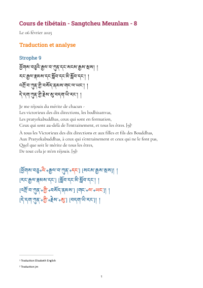 Leçon 8 — Sangtcheu meunlam 1