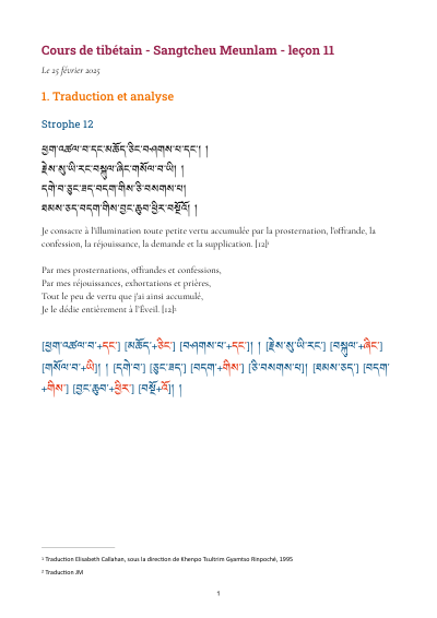 Leçon 11 — Sangtcheu meunlam 1