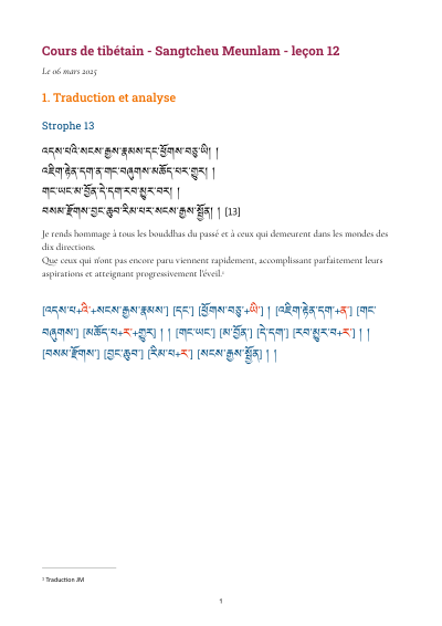 Leçon 12 — Sangtcheu meunlam 1